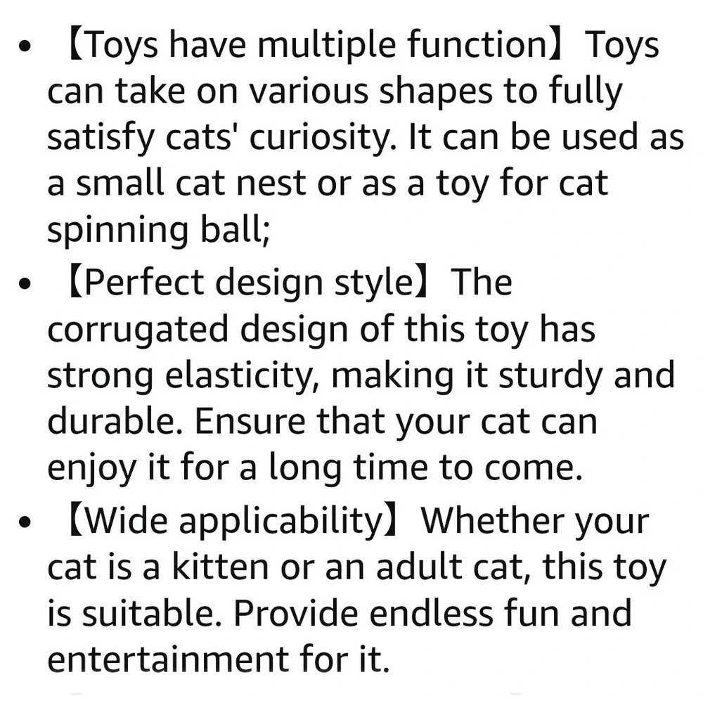 Cat Scratcher‎ Toy w/ Ball Interactive Cat Scratcher Durable Cardboard